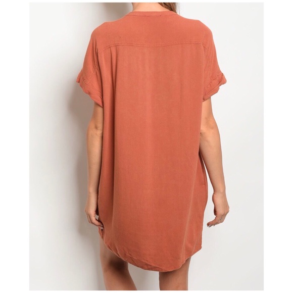 ☀️LAST3️⃣//EARTH DISTRESSED LACE UP DRESS - Picture 3 of 10